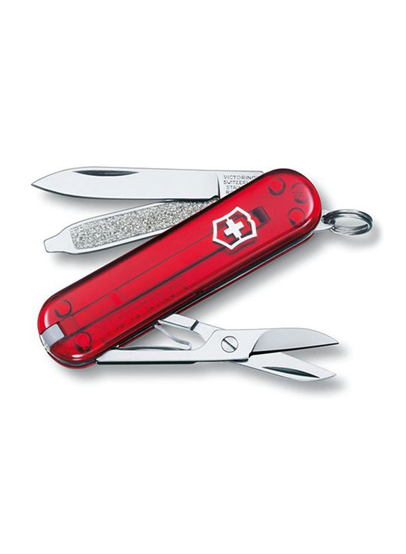 Victorinox Classic SD Pocket Knife, Light Red Translucent