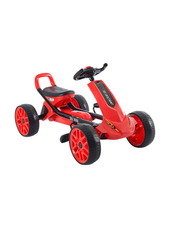 

Moon Brizee Go Kart Adjustable & Comfortable Seat Sturdy Wheels, Ages 3+ Years, Red