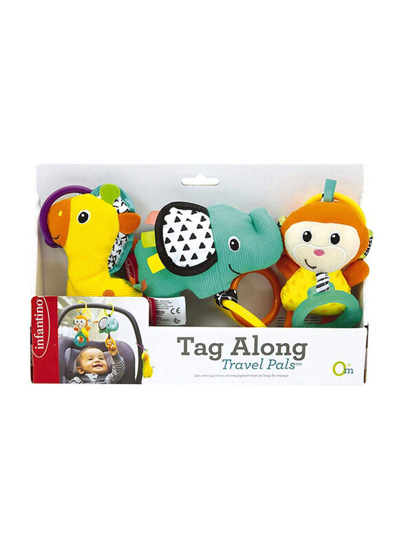 

Infantino Tag Along Travel Pal Stroller Toys for Babies, Multicolour
