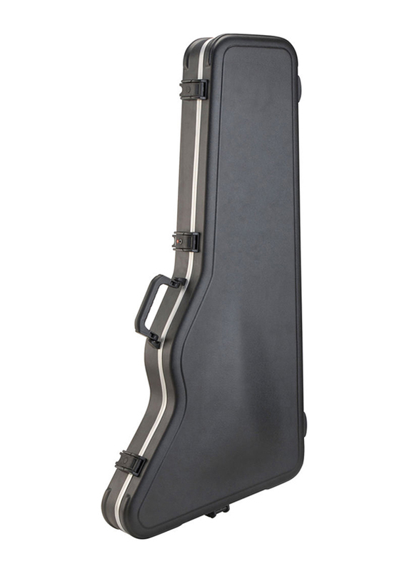 SKB Explorer/Firebird Type Hardshell -TSA Latch Over-Molded Handle Guitar Case, Black