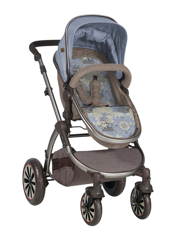 Lorelli Premium Aurora Baby Stroller, Beige/Blue