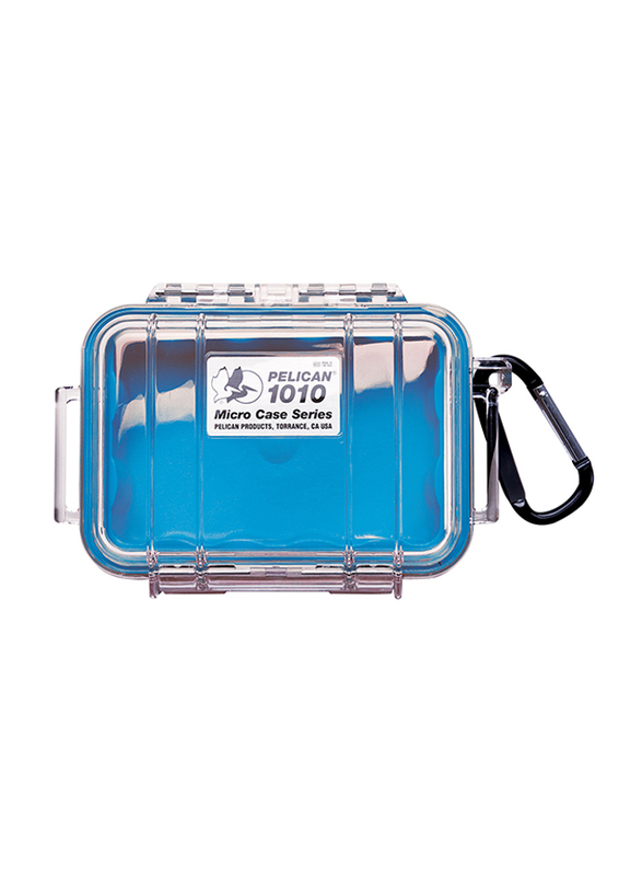 Pelican 1010 WL/WI Micro Case, Clear Blue