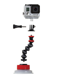 Joby Suction Cup & Gorillapod Arm for Camera, Black/Red