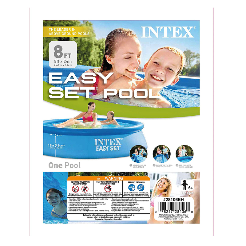 Intex Easy Set Inflatable Pool, 28106, Blue