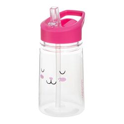 Aladdin 430ml Tritan Bunny Kids Flip & Sip Water Bottle Water Bottle, Clear