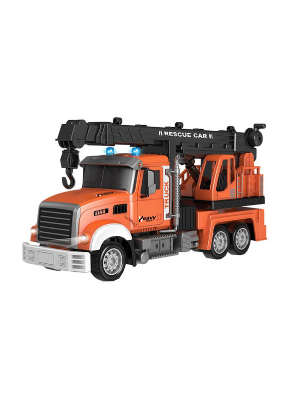 Stem 1:12 2.4g Dual Frequency 11-Pass RC Rescue Crane with Lighting and Music, Ages 3+, Orange