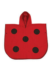 Little Life Ladybird Ultralight Poncho Towel, Red