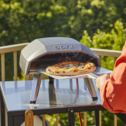 Ooni Koda Gas-Powered Outdoor Pizza Oven, Black/Silver