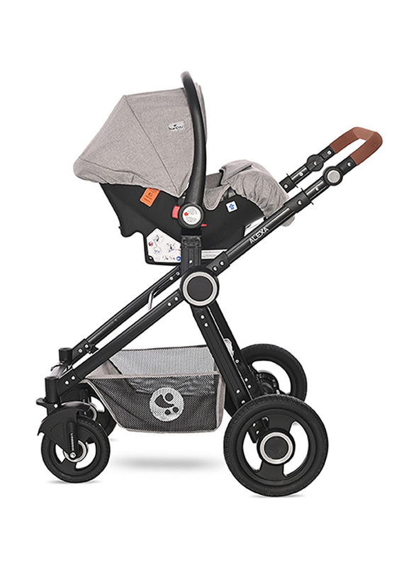 Lorelli Premium Alexa Baby Stroller Set, Opaline Grey Elephants