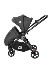 Lorelli Premium Patrizia Baby Stroller, Dark Grey