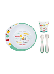 Tigex Microwave Tableware Feeding Set, Multicolour