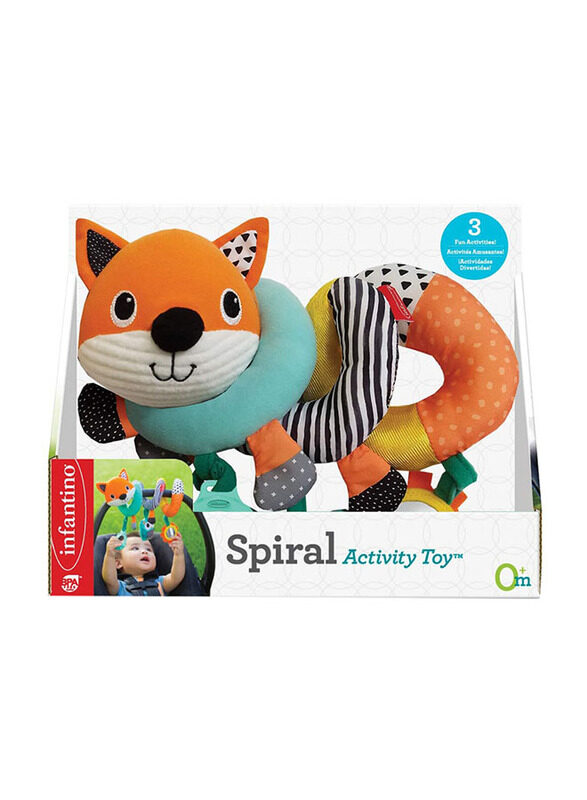 

Infantino Spiral Activity Fox Toy for Babies, Ages 0+ Months, Multicolour