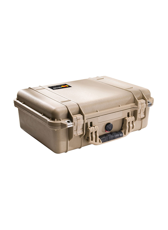 Pelican 1500 WL/WF Protector Case with Foam, Desert Tan