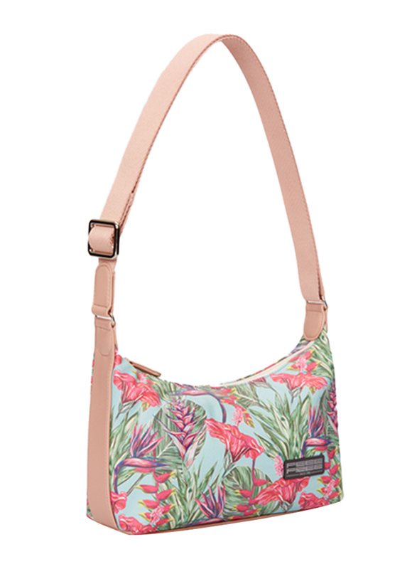 FeelFree Polyester Mini Tropical Handbag for Women, Harmony Mint