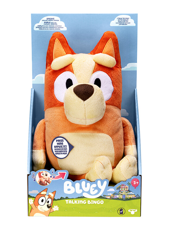 

Moose Bluey Talking Bingo Plushy, 1-Piece, Ages 3+