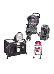 Baby Trend Ez Ride5 Travel System Paisley & Sit Right High Chair, Multicolour