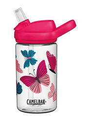 Camelbak Eddy+ Colorblock Butterflies Kids Water Bottle, 14oz, Pink/Clear