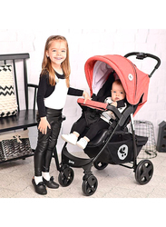 Lorelli Classic Daisy Basic Baby Stroller Set Black/Ginger Orange
