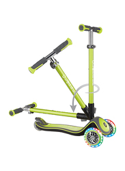 Globber Elite Deluxe Lights Scooter, Lime