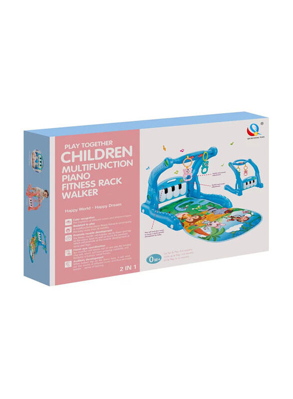 

Qichunying Toys 2-in-1 Piano & Fitness Rack Walker, Orange