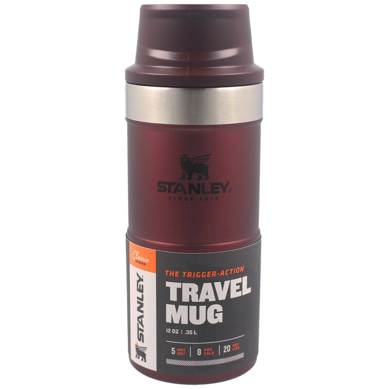 

Stanley 355ml Trigger Action Stainless Steel Travel Mug, Maroon