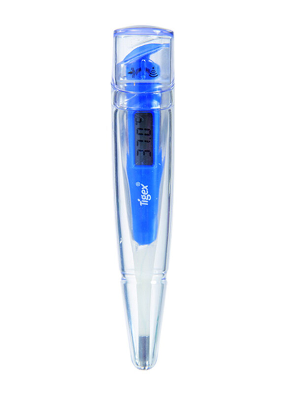 

Tigex Flex Tip Electronic Thermometer, Blue/Clear