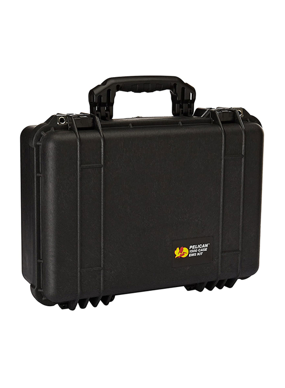 Pelican 1500EMS WL/ORG & DIV Protector Case, Black