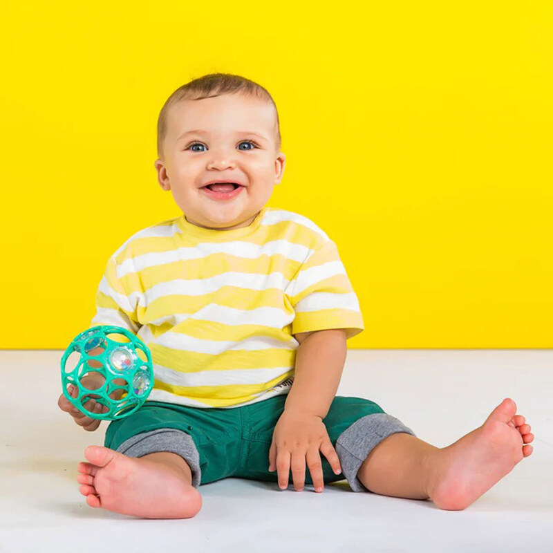 

Bright Starts Oball Rattle Easy-Grasp Toy, Teal