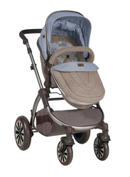 Lorelli Premium Aurora Baby Stroller, Beige/Blue