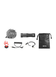 Boya Cardioid Condenser Microphone For Smartphones/DSLR Camera, Black