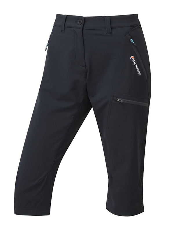 Montane Dyno Stretch Capri Pants for Women, 36 EU, Black