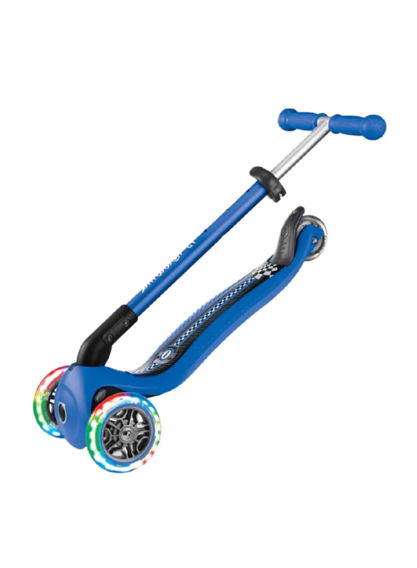 Globber Primo Foldable Fantasy Lights Scooter, Navy Blue