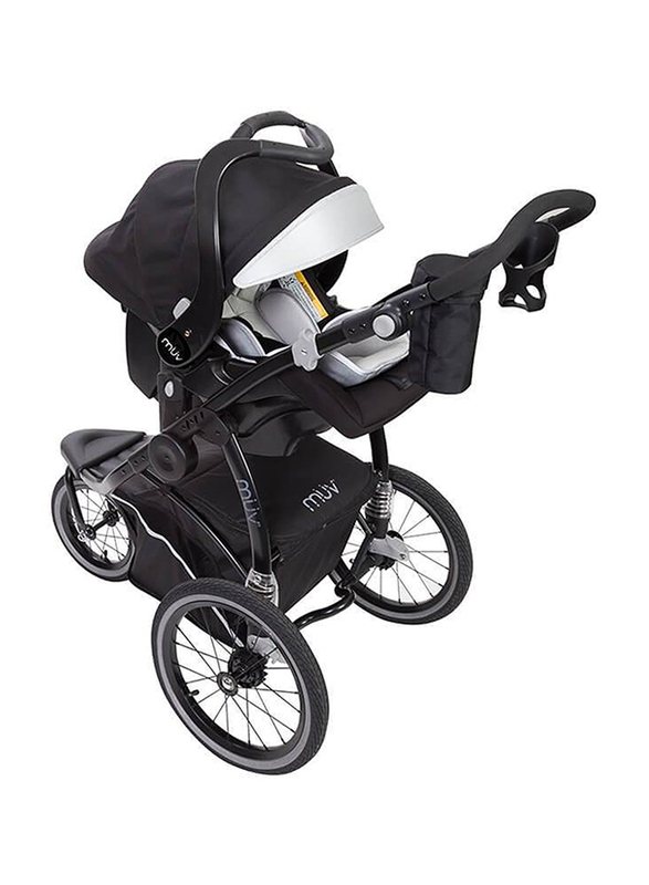 Baby Trend Muv 180Deg 6-in-1 Jogger Travel System, Black/Grey
