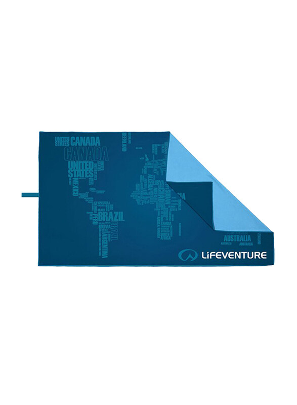 

Life Venture World Words Softfiber Trek Towel, Giant, Blue