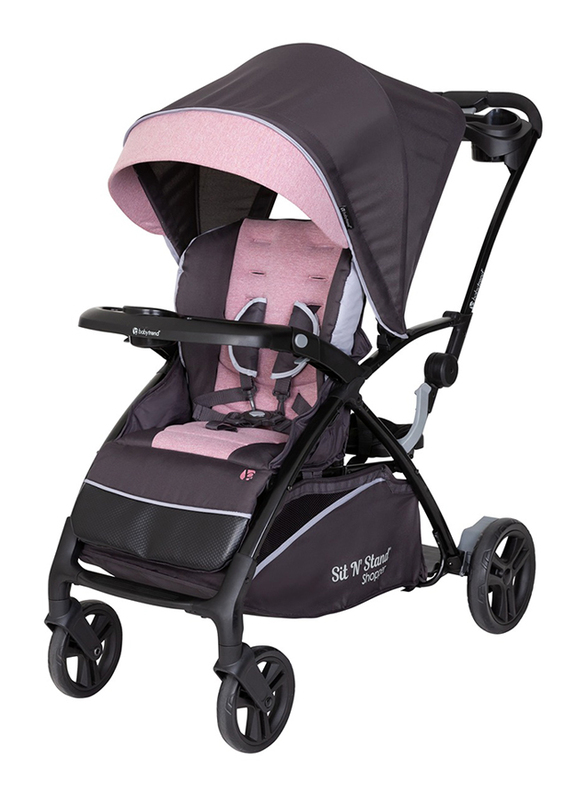 Baby Trend Sit N Stand 5-in-1 Shopper, Pink/Black