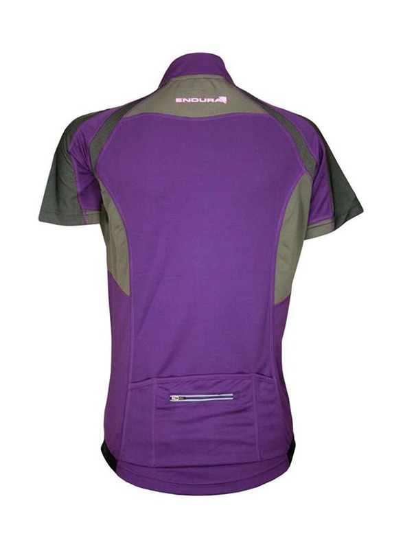 Endura Wms Short Sleeve Hummvee Jersey, Medium, Purple