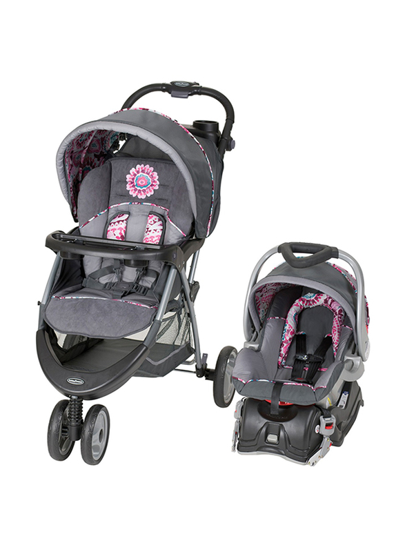 Baby Trend Ez Ride5 Travel System Paisley & Sit Right High Chair, Multicolour