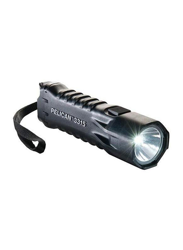 Pelican 3315C UL/IECEX LED Flashlight, 160 Lumens, Black