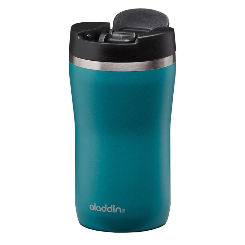 Aladdin 0.25 Litre Stainless Steel Cafa Thermavac Leak-Lock Vacuum Flask, Aqua Blue