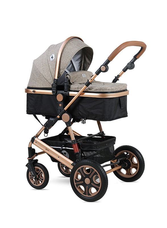 Lorelli Premium Lora Baby Stroller with Mama Bag, Pearl Beige