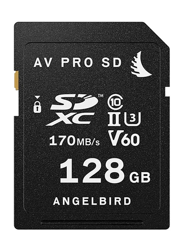 Angelbird 128GB AV Pro MK2 UHS-II SDXC V60 Memory Card, Black