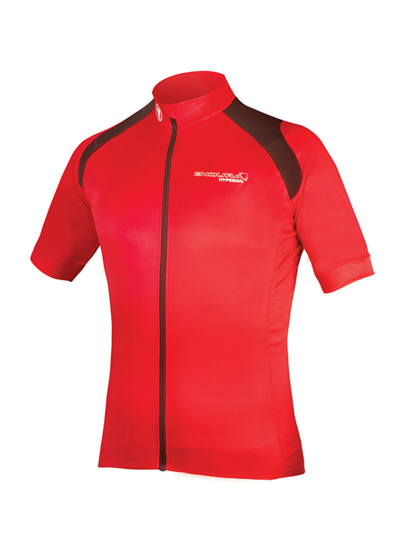 Endura Hyperon Short Sleeve Jersey for Men, Small, Red