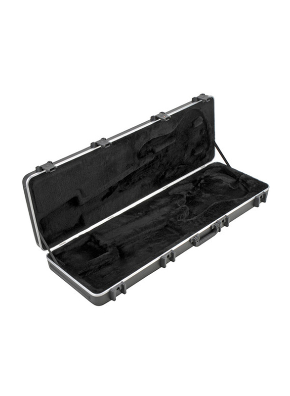 SKB ABS Molded P/J Rectangular Hardshell TSA Trigger Latches Guitar Case, Large, Black