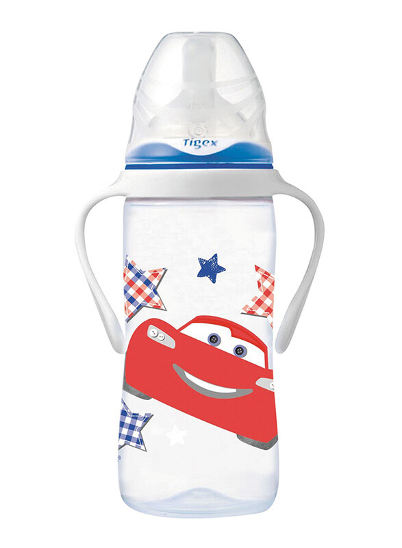 

Tigex 3 Speed Wide Neck Feeding Bottle, 300ml, Clear