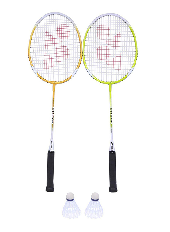 Yonex GR 505 Badminton and Shuttle Set, 4 Pieces, Multicolor