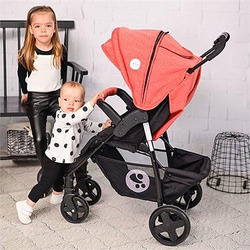 Lorelli Classic Daisy Basic Baby Stroller Set Black/Ginger Orange