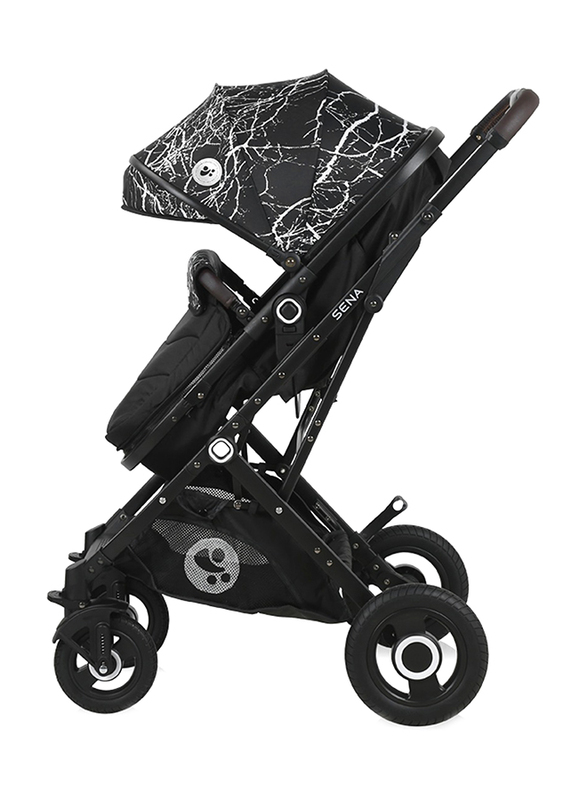 Lorelli Classic Sena Baby Stroller Set, Black Marble