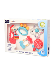 Baby Care Baby Rattle Teether Set, 5 Pieces, Multicolour