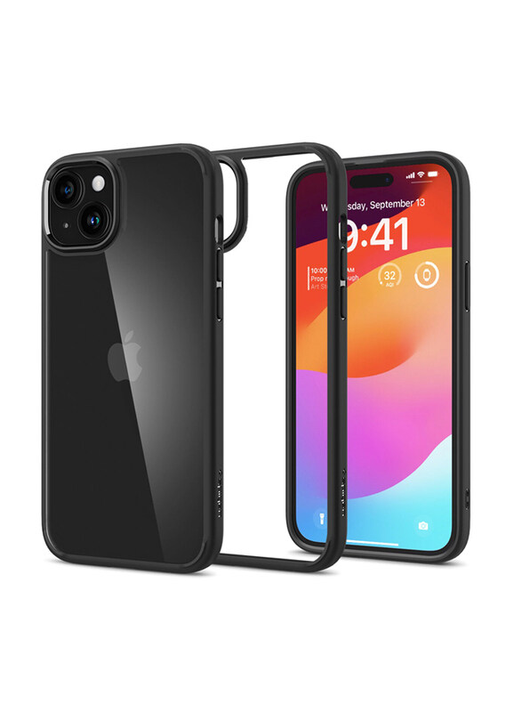 

NA Spigen Apple iPhone 15 Crystal Hybrid Mobile Phone Case Cover, Matte Black
