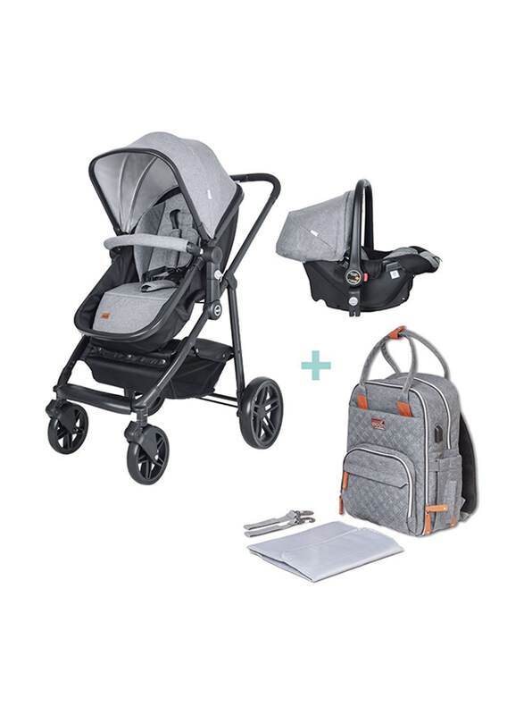 

Moon Tres 3 In 1 Travel System with Nutra Diaper Backpack, Multicolour